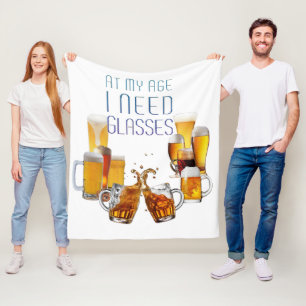 SlipperyJoe's beer glasses pilsner glasses steins  Fleece Blanket