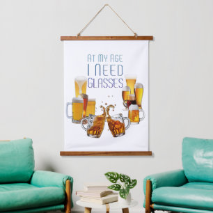 SlipperyJoe's beer glasses pilsner glasses steins Hanging Tapestry