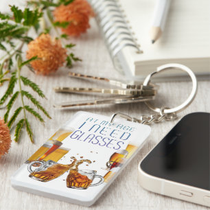 SlipperyJoe's beer glasses pilsner glasses steins Key Ring