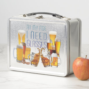 SlipperyJoe's beer glasses pilsner glasses steins  Metal Lunch Box