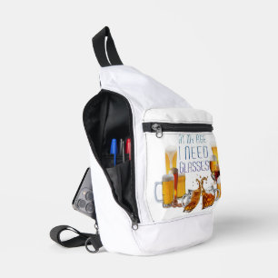 SlipperyJoe's beer glasses pilsner glasses steins  Sling Bag