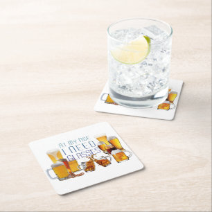 SlipperyJoe's beer glasses pilsner glasses steins Square Paper Coaster