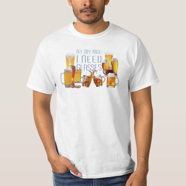 SlipperyJoe's beer glasses pilsner glasses steins  T-Shirt (Front)