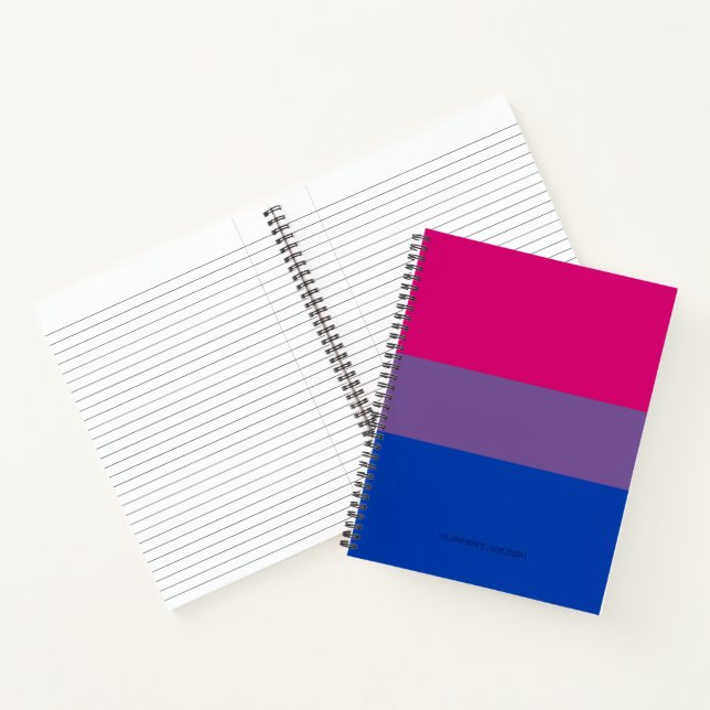 SlipperyJoe's Bisexual Pride Flag colors magenta l Notebook (Inside)