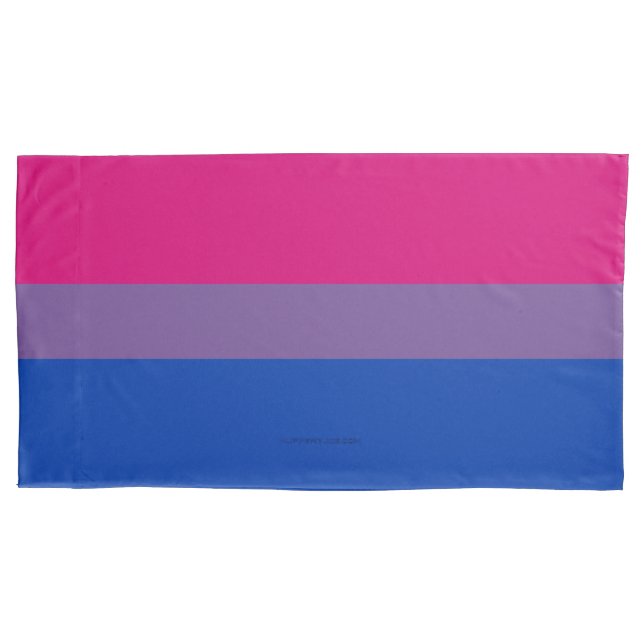 SlipperyJoe's Bisexual Pride Flag colors magenta l Pillowcase (Front)