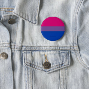 SlipperyJoe's Bisexual Pride Flag colours magenta 6 Cm Round Badge