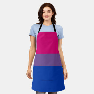 SlipperyJoe's Bisexual Pride Flag colours magenta  Apron