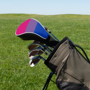 SlipperyJoe's Bisexual Pride Flag colours magenta Golf Head Cover