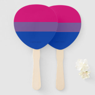 SlipperyJoe's Bisexual Pride Flag colours magenta Hand Fan