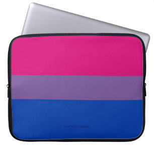 SlipperyJoe's Bisexual Pride Flag colours magenta Laptop Sleeve