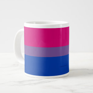 SlipperyJoe's Bisexual Pride Flag colours magenta Large Coffee Mug