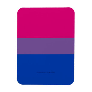 SlipperyJoe's Bisexual Pride Flag colours magenta Magnet