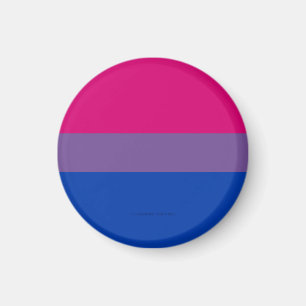 SlipperyJoe's Bisexual Pride Flag colours magenta Magnet