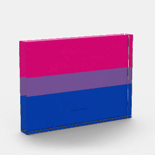 SlipperyJoe's Bisexual Pride Flag colours magenta Photo Block