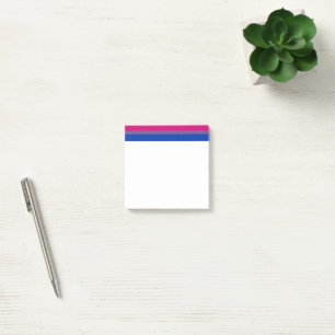 SlipperyJoe's Bisexual Pride Flag colours magenta  Post-it Notes