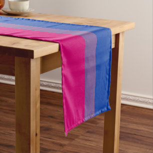 SlipperyJoe's Bisexual Pride Flag colours magenta  Short Table Runner