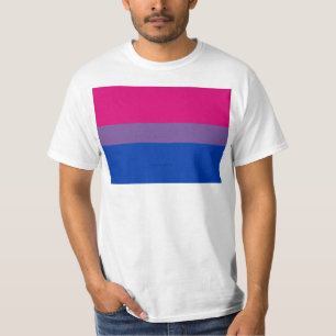 SlipperyJoe's Bisexual Pride Flag colours magenta T-Shirt