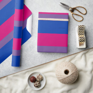 SlipperyJoe's Bisexual Pride Flag colours magenta  Wrapping Paper