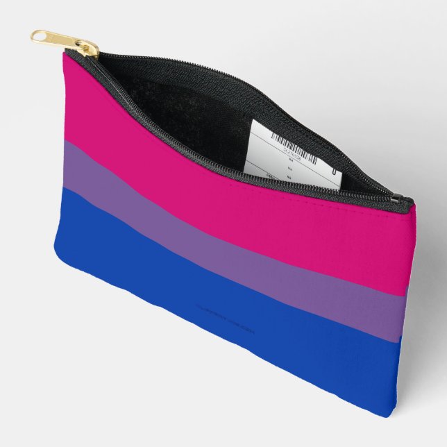SlipperyJoe's Bisexual Pride Flag lavender-pink bl Accessory Pouch (Open)