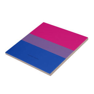 SlipperyJoe's Bisexual Pride Flag lavender-pink bl Ceramic Tile