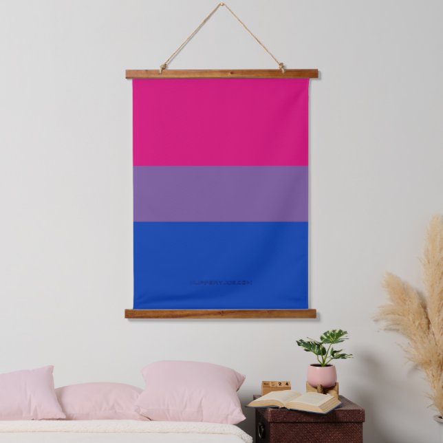 SlipperyJoe's Bisexual Pride Flag lavender-pink bl Hanging Tapestry (Bedroom)