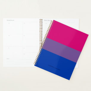 SlipperyJoe's Bisexual Pride Flag lavender-pink bl Planner