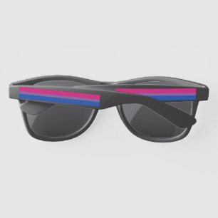 SlipperyJoe's Bisexual Pride Flag lavender-pink bl Sunglasses