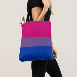 SlipperyJoe's Bisexual Pride Flag lavender-pink bl Tote Bag