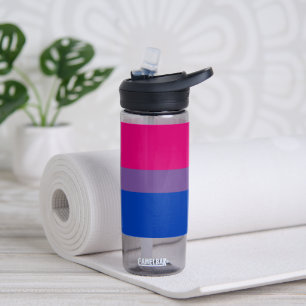 SlipperyJoe's Bisexual Pride Flag lavender-pink bl Water Bottle
