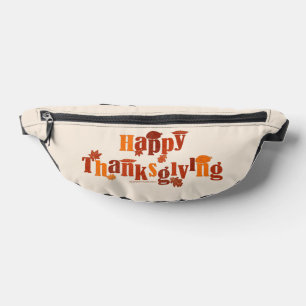 SlipperyJoe's bright festive Thanksgiving graphic Bum Bags