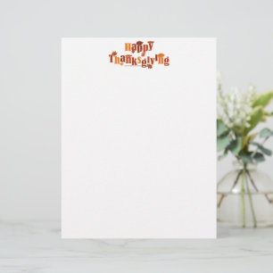 SlipperyJoe's bright festive Thanksgiving graphic Custom Letterhead