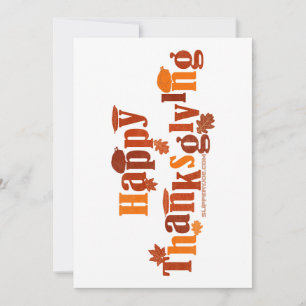 SlipperyJoe's bright festive Thanksgiving graphic Holiday Card