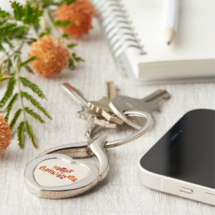 SlipperyJoe's bright festive Thanksgiving graphic  Key Ring
