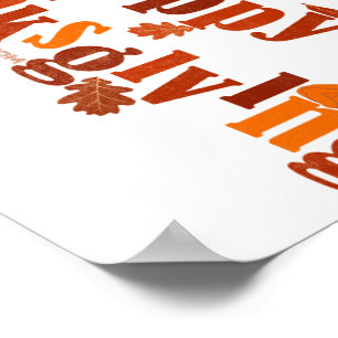 SlipperyJoe's bright festive Thanksgiving graphic  Poster