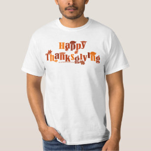 SlipperyJoe's bright festive Thanksgiving graphic T-Shirt