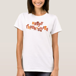 SlipperyJoe's bright festive Thanksgiving graphic  T-Shirt