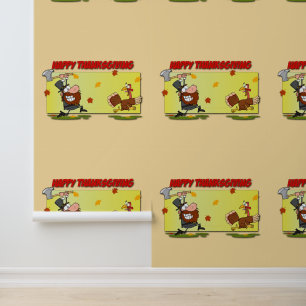 SlipperyJoe's bright playful Thanksgiving cartoon  Wallpaper