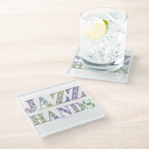SlipperyJoe's broadway musical Jazz Hands queer ca Glass Coaster