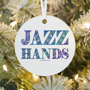 SlipperyJoe's broadway musical Jazz Hands queer ca Metal Tree Decoration