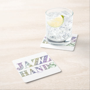 SlipperyJoe's broadway musical Jazz Hands queer ca Square Paper Coaster