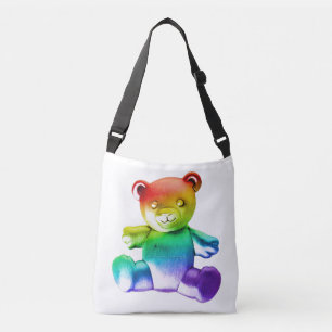 SlipperyJoe's brushed metal teddy bear smooth grad Crossbody Bag