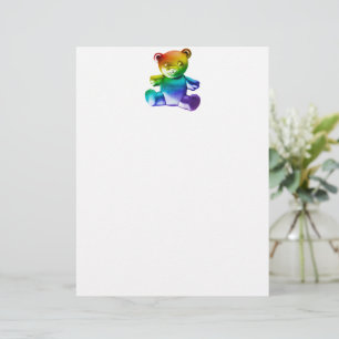 SlipperyJoe's brushed metal teddy bear smooth grad Custom Letterhead