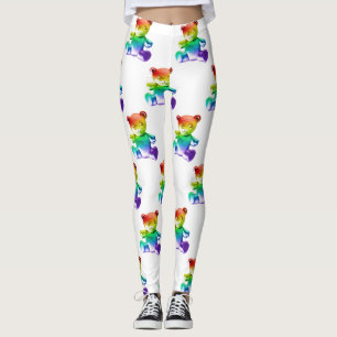 SlipperyJoe's brushed metal teddy bear smooth grad Leggings