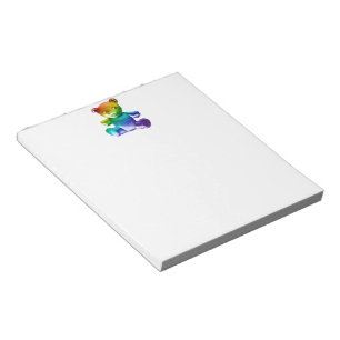 SlipperyJoe's brushed metal teddy bear smooth grad Notepad