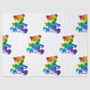 SlipperyJoe's brushed metal teddy bear smooth grad Tissue Paper