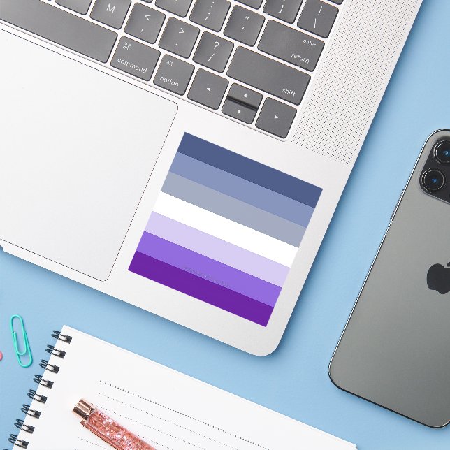 SlipperyJoe's Butch Lesbian Pride Flag gay gifts L (Laptop w/ iPhone)