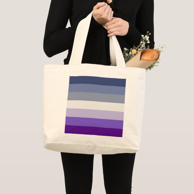 SlipperyJoe's Butch Lesbian Pride Flag represent b Large Tote Bag (Front (Product))