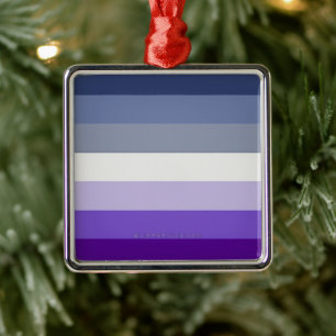 SlipperyJoe's Butch Lesbian Pride Flag represent b Metal Ornament