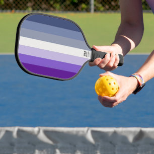 SlipperyJoe's Butch Lesbian Pride Flag represent b Pickleball Paddle