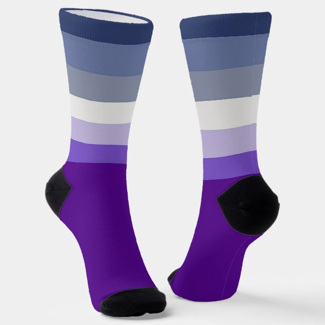 SlipperyJoe's Butch Lesbian Pride Flag represent b Socks (Angled)